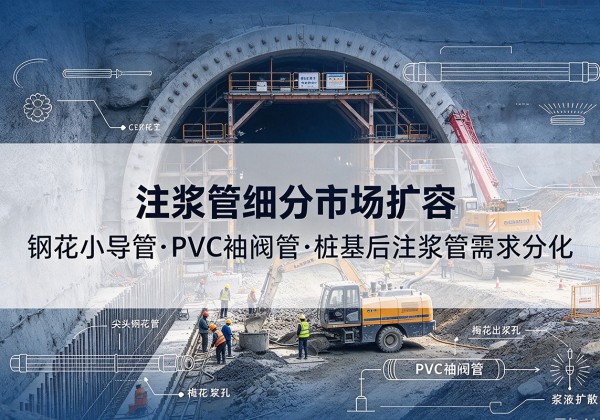 惠济注浆管细分市场扩容，隧道钢花小导管、PVC 袖阀管、桩基后注浆管需求分化